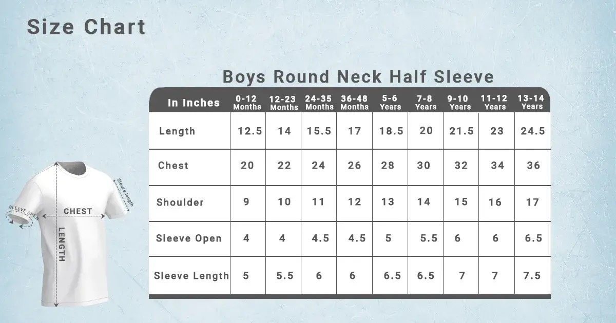 Boy Size Chart