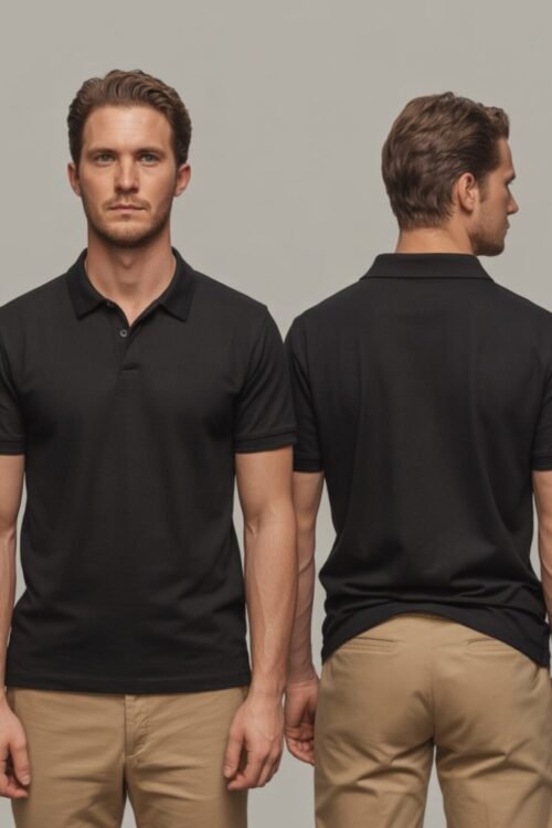 CLASSIC BLACK POLO T-SHIRT