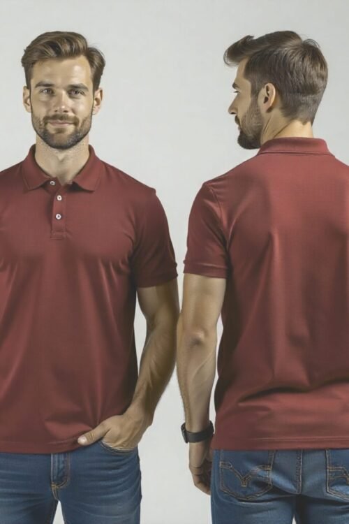 BRICK RED POLO T-SHIRT