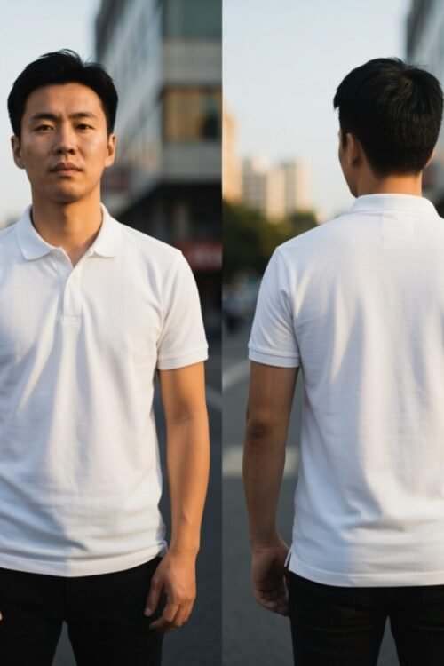 CLASSIC WHITE POLO T-SHIRT